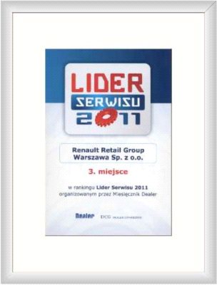 As serwisowy  Zakłady Renault Warszawa nagrodzone Liderem Serwisu 2011 za kampanię przeciw nieuczciwym praktykom