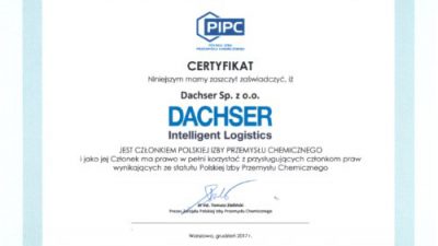 Dachser dołącza do organizacji branży chemicznej