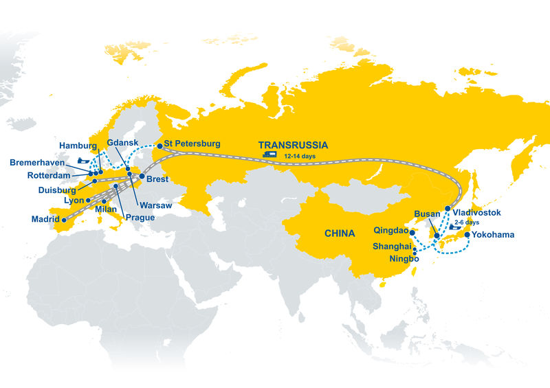 TRANSRUSSIA – nowe połącznie kolejowe GEFCO z Azji do Europy w 30 dni