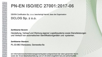 ISO 27001 w DCLOG