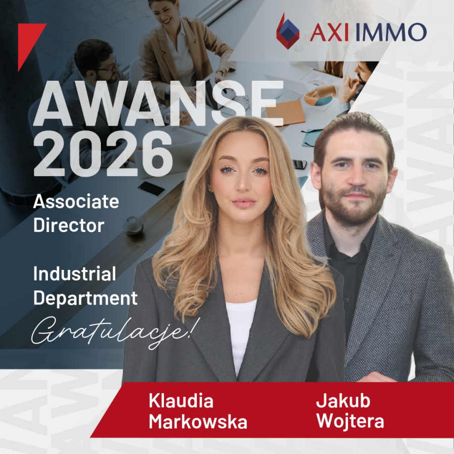 Awanse w dziale powierzchni przemysłowych i logistycznych AXI IMMO